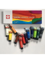 Load image into Gallery viewer, Sakura Acrylic 20ml Tube - 12 Color Set