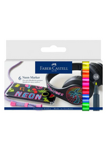 Load image into Gallery viewer, FABER CASTELL NEON MARKER, CARDBOARD WALLET OF 6