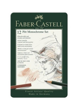 Load image into Gallery viewer, FABER CASTELL PITT® MONOCHROME SET - TIN OF 12