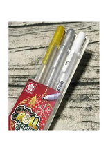 Load image into Gallery viewer, Sakura Gelly Roll Metallic Set of 3 Gold + Silver + White XPGB-3CH2