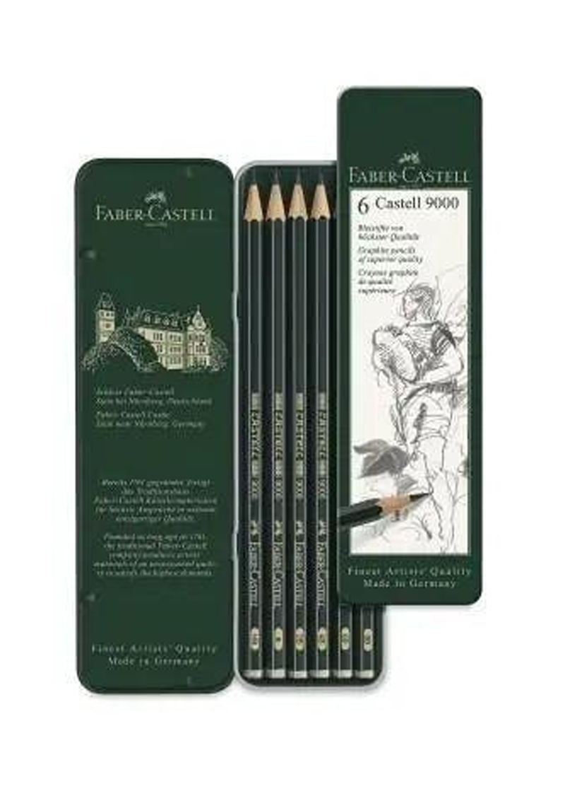 FABER CASTELL GRAPHITE PENCILS 9000 SET (6PCS)