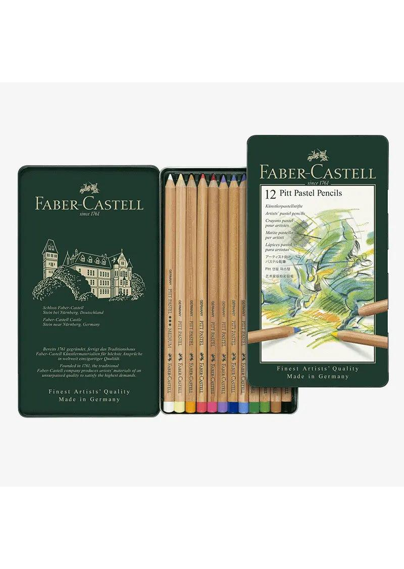 FABER CASTELL PITT PASTEL PENCILS TIN OF 12