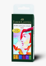 Load image into Gallery viewer, FABER-CASTEL PITT ARTIST BRUSH PENS PACK OF 6
