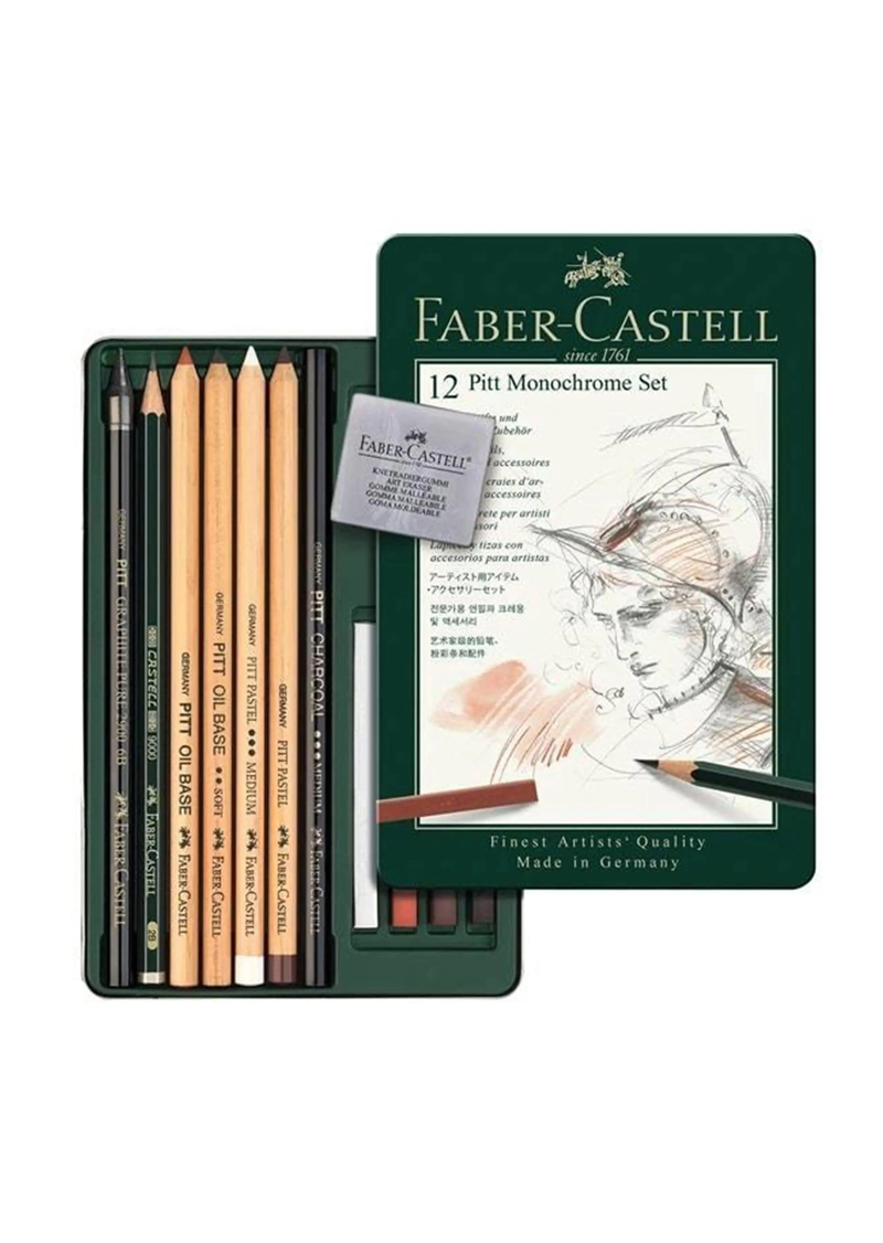 FABER CASTELL PITT® MONOCHROME SET - TIN OF 12