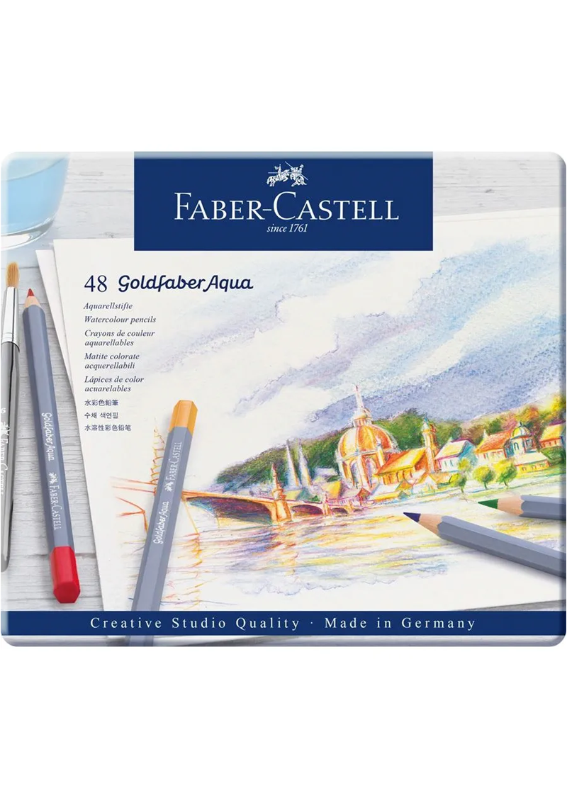 FABER CASTELL GOLDFABER AQUA COLOR PENCIL SET OF 48