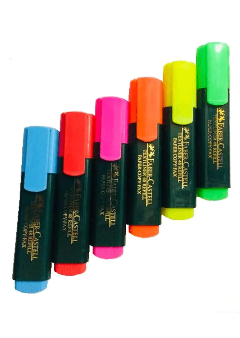 FABER CASTELL 48 TEXTLINER YLE/BL/PK/GR/ORG/RD