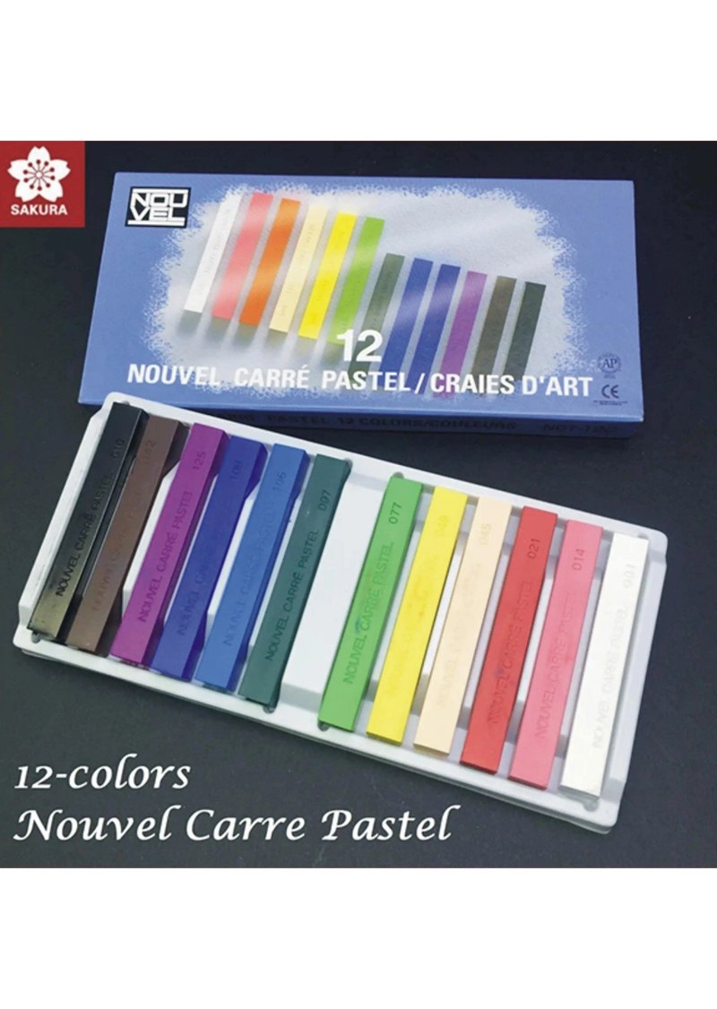 Sakura Nouvel Carre Pastel NCT-12 Set Of 12 Colours A & B