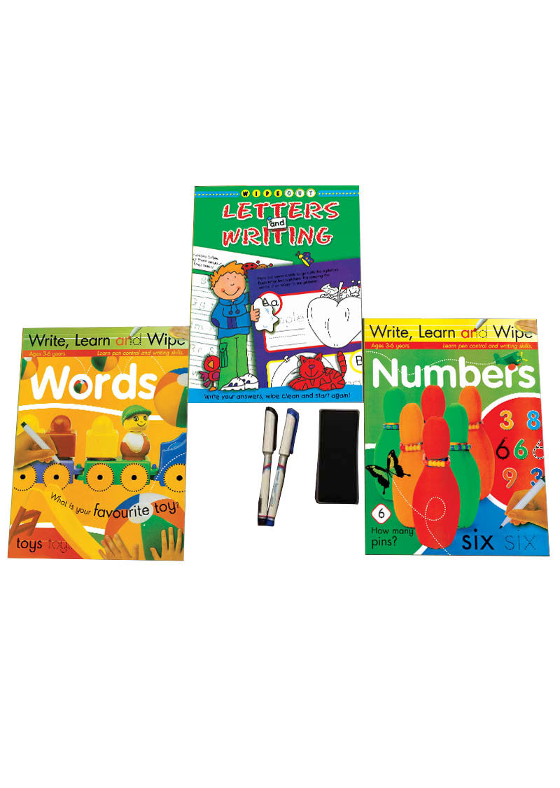 Write, Learn and Wipe (3 Books Set)