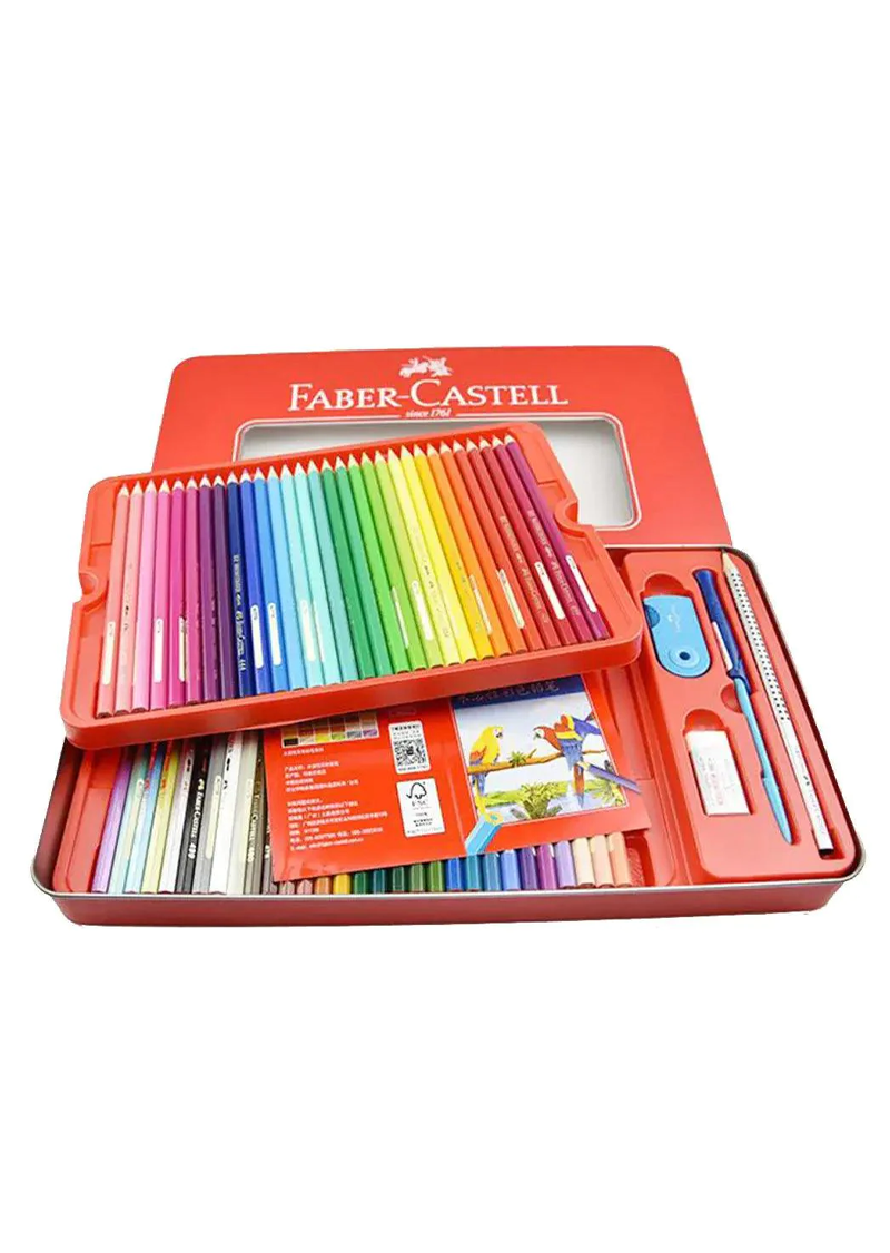 Faber Castell Watercolor Pencil Tin 100 Pcs