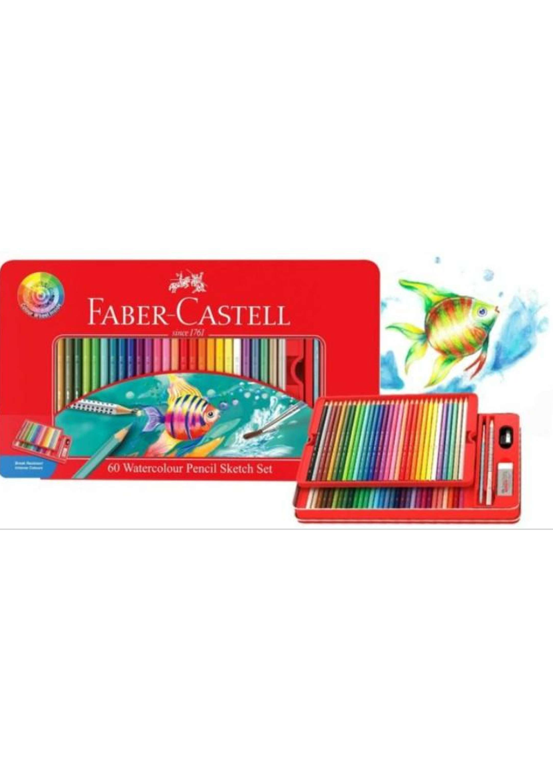 Faber Castell Watercolor Tin Set 60 Pcs