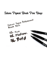 Load image into Gallery viewer, Sakura PIGMA BRUSH Black (EACH) XFVK-FB#49- Fine XFVK-MB#49- Medium XFVK-BB#49- Bold

