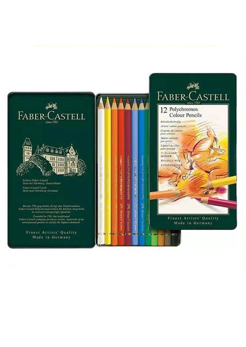 FABER-CASTELL POLYCHROMOS COLORED PENCILS, SET OF 12